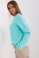 Sweter Damski Model AT-SW-2338.14P Mint - AT AT Sweter Damski Model AT-SW-2338.14P Mint - AT AT