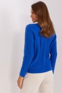 Sweter Damski Model AT-SW-2346-2.99P Cobalt - AT AT Sweter Damski Model AT-SW-2346-2.99P Cobalt - AT AT