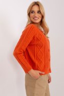 Sweter Damski Model AT-SW-2346-2.99P Orange - AT AT Sweter Damski Model AT-SW-2346-2.99P Orange - AT AT