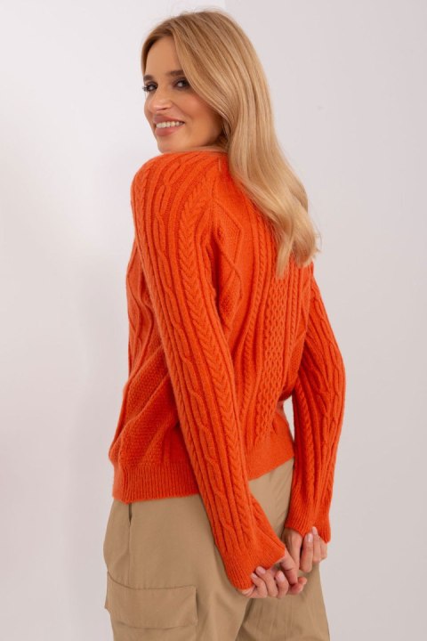 Sweter Damski Model AT-SW-2346-2.99P Orange - AT AT Sweter Damski Model AT-SW-2346-2.99P Orange - AT AT