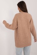 Sweter Damski Model AT-SW-23525.21 Camel - AT AT Sweter Damski Model AT-SW-23525.21 Camel - AT AT