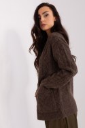 Sweter Damski Model AT-SW-2358.31 Brown - AT AT Sweter Damski Model AT-SW-2358.31 Brown - AT AT
