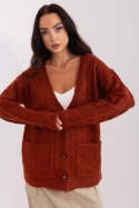 Sweter Damski Model AT-SW-2358.31 Dark Orange - AT AT Sweter Damski Model AT-SW-2358.31 Dark Orange - AT AT