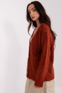 Sweter Damski Model AT-SW-2358.31 Dark Orange - AT AT Sweter Damski Model AT-SW-2358.31 Dark Orange - AT AT