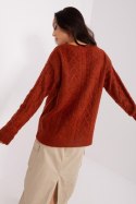 Sweter Damski Model AT-SW-2358.31 Dark Orange - AT AT Sweter Damski Model AT-SW-2358.31 Dark Orange - AT AT