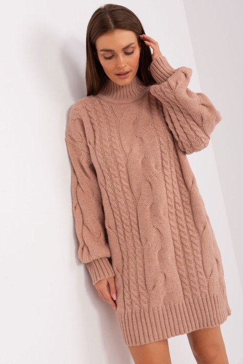 Sweter Damski Model AT-SW-2367-1.35P Dark Pink - AT AT Sweter Damski Model AT-SW-2367-1.35P Dark Pink - AT AT