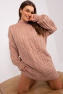 Sweter Damski Model AT-SW-2367-1.35P Dark Pink - AT AT Sweter Damski Model AT-SW-2367-1.35P Dark Pink - AT AT