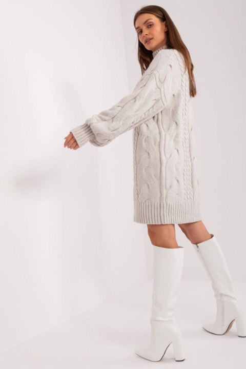 Sweter Damski Model AT-SW-2367-1.35P Light Beige - AT AT Sweter Damski Model AT-SW-2367-1.35P Light Beige - AT AT