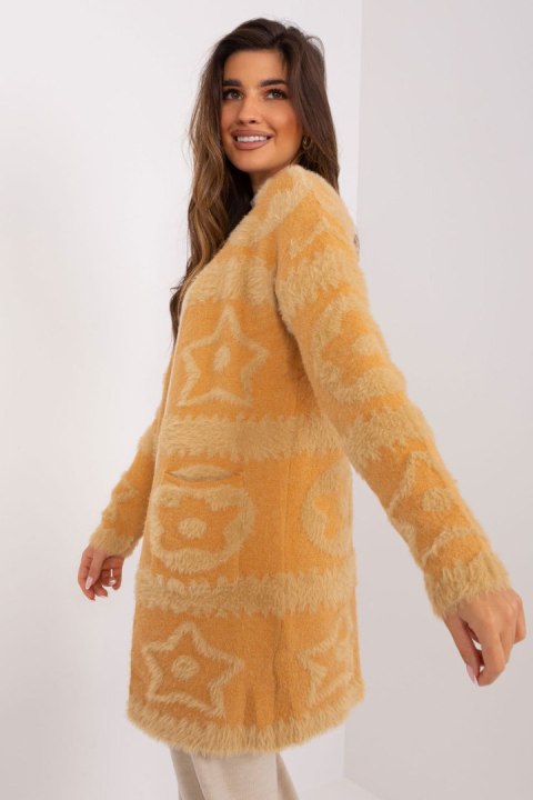 Sweter Kardigan Model AT-SW-234503.00P Camel - AT AT Sweter Kardigan Model AT-SW-234503.00P Camel - AT AT