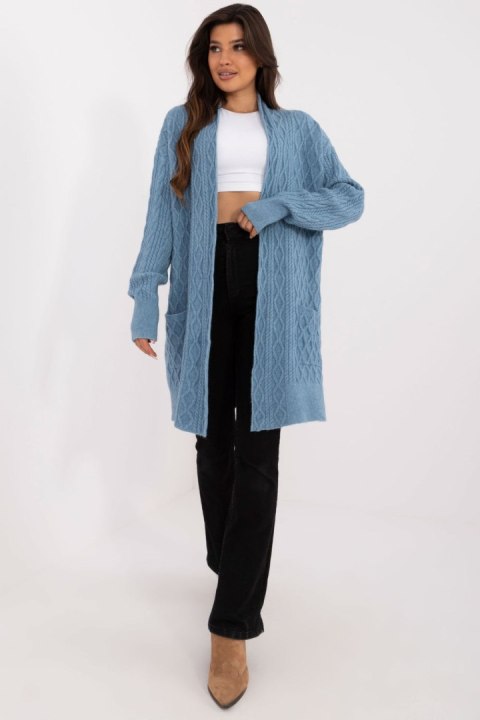 Sweter Kardigan Model AT-SW-2366.61 Blue - AT AT Sweter Kardigan Model AT-SW-2366.61 Blue - AT AT