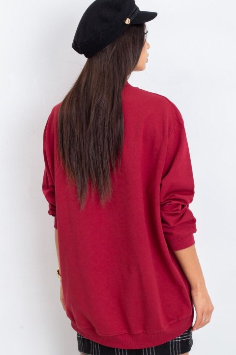 Bluza Damska Model RV-BL-5185.87P Bordo - BFG BFG Bluza Damska Model RV-BL-5185.87P Bordo - BFG BFG