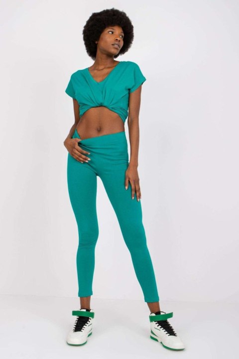 Legginsy Model AP-LG-A-002 Dark Green - BFG BFG Legginsy Model AP-LG-A-002 Dark Green - BFG BFG