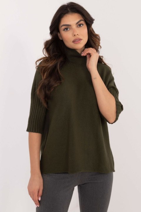 Sweter Damski Model IT-SW-0812.00 Khaki - BFG BFG Sweter Damski Model IT-SW-0812.00 Khaki - BFG BFG
