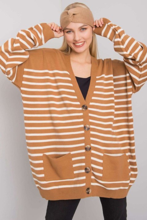 Sweter Kardigan Model FE-SW-3346.56P Camel - Fame Fame Sweter Kardigan Model FE-SW-3346.56P Camel - Fame Fame