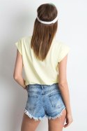 T-shirt Damski Model RV-TS-4833.24P Light Yellow - BFG BFG T-shirt Damski Model RV-TS-4833.24P Light Yellow - BFG BFG