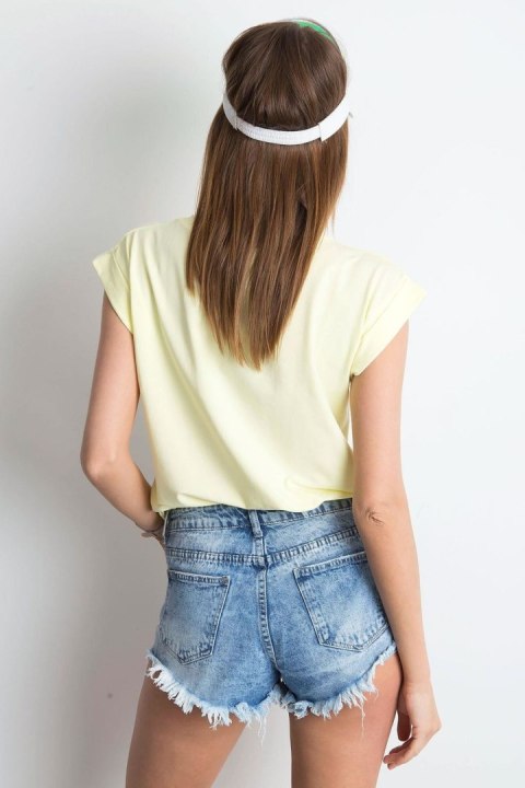 T-shirt Damski Model RV-TS-4833.24P Light Yellow - BFG BFG T-shirt Damski Model RV-TS-4833.24P Light Yellow - BFG BFG