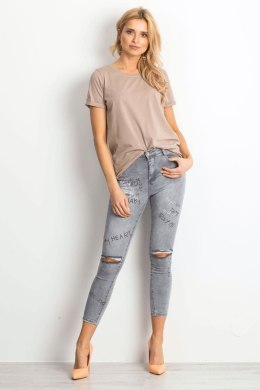 T-shirt Damski Model RV-TS-4838.09P Dark Beige - BFG BFG