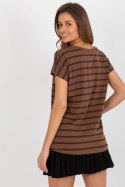 T-shirt Damski Model RV-TS-8567.56 Brown - BFG BFG T-shirt Damski Model RV-TS-8567.56 Brown - BFG BFG