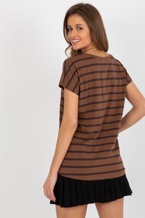 T-shirt Damski Model RV-TS-8567.56 Brown - BFG BFG T-shirt Damski Model RV-TS-8567.56 Brown - BFG BFG