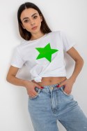 T-shirt Damski Model RV-TS-8626.00 White/Green - BFG BFG T-shirt Damski Model RV-TS-8626.00 White/Green - BFG BFG