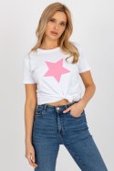 T-shirt Damski Model RV-TS-8626.00 White/Pink - BFG BFG T-shirt Damski Model RV-TS-8626.00 White/Pink - BFG BFG