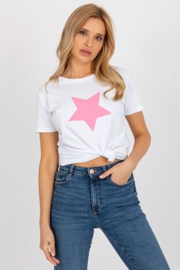 T-shirt Damski Model RV-TS-8626.00 White/Pink - BFG BFG
