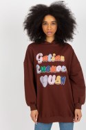 Bluza Damska Model FA-BL-8117.48 Dark Brown - Fancy Fancy Bluza Damska Model FA-BL-8117.48 Dark Brown - Fancy Fancy