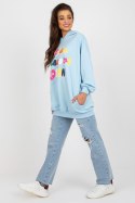 Bluza Damska Model FA-BL-8117.48 Light Blue - Fancy Fancy Bluza Damska Model FA-BL-8117.48 Light Blue - Fancy Fancy