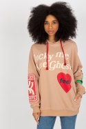 Bluza Damska Model FA-BL-8472.05 Camel - Fancy Fancy Bluza Damska Model FA-BL-8472.05 Camel - Fancy Fancy