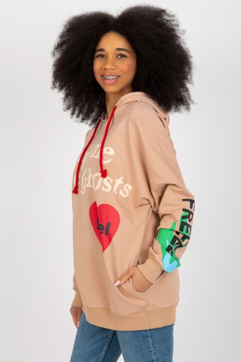 Bluza Damska Model FA-BL-8472.05 Camel - Fancy Fancy Bluza Damska Model FA-BL-8472.05 Camel - Fancy Fancy
