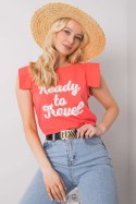 Bluzka Model FA-BZ-7191.10P Coral - Fancy Fancy Bluzka Model FA-BZ-7191.10P Coral - Fancy Fancy