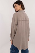 Koszula Damska Model D70032M11066D1 Dark Beige - Sublevel Sublevel Koszula Damska Model D70032M11066D1 Dark Beige - Sublevel Sublevel