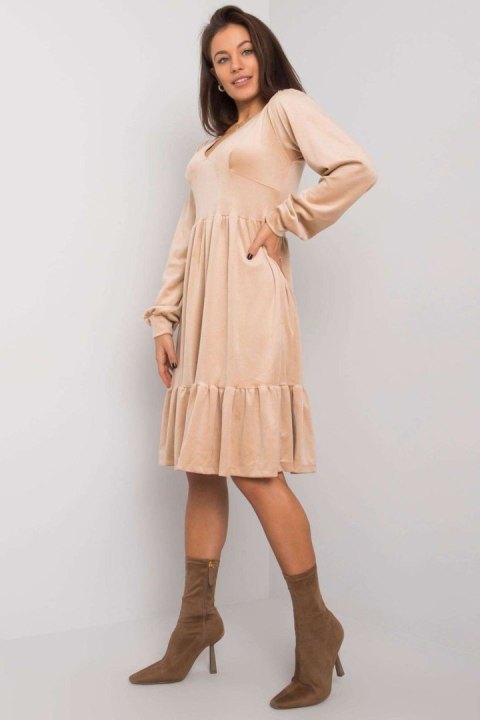 Sukienka Model FA-SK-7530.84P Beige - Fancy Fancy Sukienka Model FA-SK-7530.84P Beige - Fancy Fancy