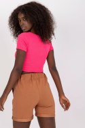 Szorty Damskie Model FA-SN-6283.88P Light Brown - Fancy Fancy Szorty Damskie Model FA-SN-6283.88P Light Brown - Fancy Fancy