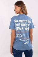 T-shirt Damski Model D12022AC02645G Dark Blue - Sublevel Sublevel T-shirt Damski Model D12022AC02645G Dark Blue - Sublevel Sublevel
