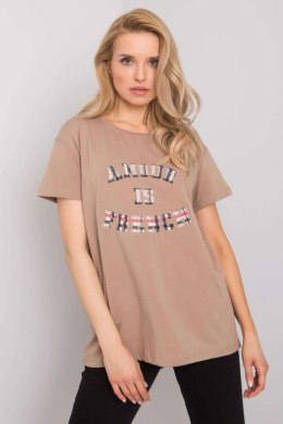 T-shirt Damski Model FA-TS-6892.88 Dark Beige - Fancy Fancy