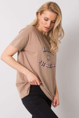 T-shirt Damski Model FA-TS-6892.88 Dark Beige - Fancy Fancy