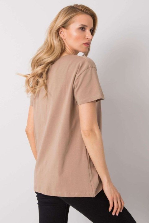 T-shirt Damski Model FA-TS-6892.88 Dark Beige - Fancy Fancy T-shirt Damski Model FA-TS-6892.88 Dark Beige - Fancy Fancy