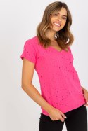 T-shirt Damski Model FA-TS-6967.77P Dark Pink - Fancy Fancy T-shirt Damski Model FA-TS-6967.77P Dark Pink - Fancy Fancy