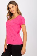 T-shirt Damski Model FA-TS-6967.77P Dark Pink - Fancy Fancy T-shirt Damski Model FA-TS-6967.77P Dark Pink - Fancy Fancy