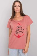 T-shirt Damski Model FA-TS-7196.74P Dark Pink - Fancy Fancy T-shirt Damski Model FA-TS-7196.74P Dark Pink - Fancy Fancy