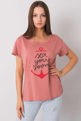 T-shirt Damski Model FA-TS-7196.74P Dark Pink - Fancy Fancy