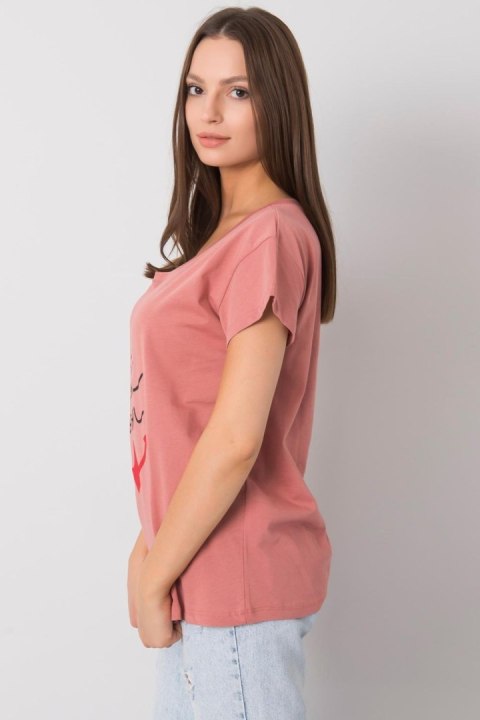 T-shirt Damski Model FA-TS-7196.74P Dark Pink - Fancy Fancy T-shirt Damski Model FA-TS-7196.74P Dark Pink - Fancy Fancy