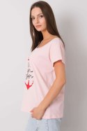 T-shirt Damski Model FA-TS-7196.74P Light Pink - Fancy Fancy T-shirt Damski Model FA-TS-7196.74P Light Pink - Fancy Fancy