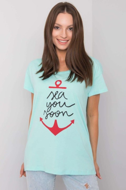 T-shirt Damski Model FA-TS-7196.74P Mint - Fancy Fancy T-shirt Damski Model FA-TS-7196.74P Mint - Fancy Fancy