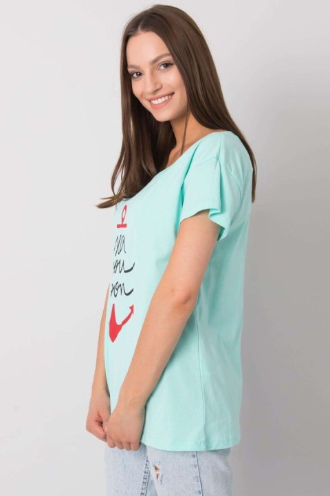 T-shirt Damski Model FA-TS-7196.74P Mint - Fancy Fancy T-shirt Damski Model FA-TS-7196.74P Mint - Fancy Fancy