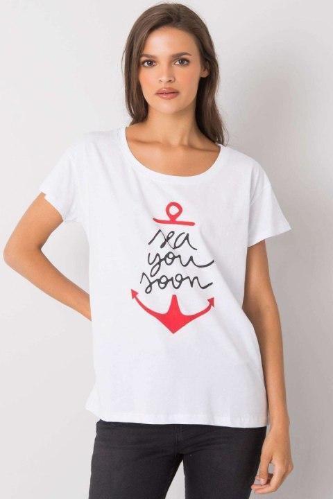 T-shirt Damski Model FA-TS-7196.74P White - Fancy Fancy T-shirt Damski Model FA-TS-7196.74P White - Fancy Fancy