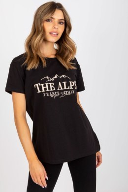 T-shirt Damski Model FA-TS-7720.43P Black/Beige - Fancy Fancy