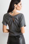 T-shirt Damski Model RV-TS-4693.11 Dark Grey - BFG BFG T-shirt Damski Model RV-TS-4693.11 Dark Grey - BFG BFG
