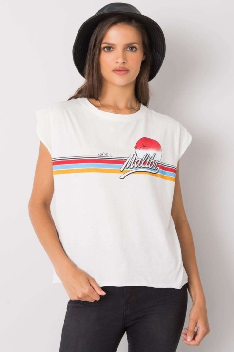 Tshirt Damski Model FA-BZ-7139.73P Ecru - Fancy Fancy Tshirt Damski Model FA-BZ-7139.73P Ecru - Fancy Fancy
